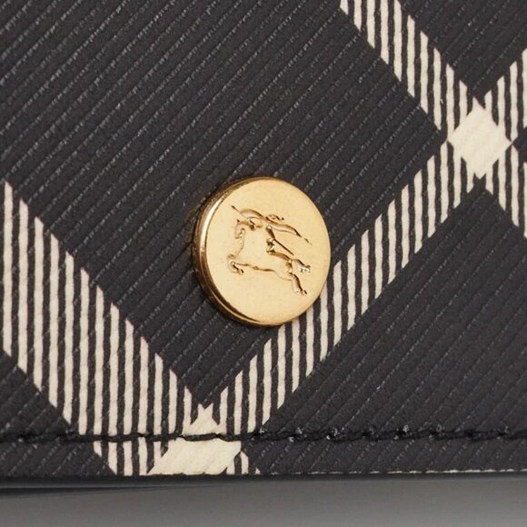 Burberry Black/Beige Coated Check Canvas Wallet on Chain Bag 675-060525 - Picture 5 of 11